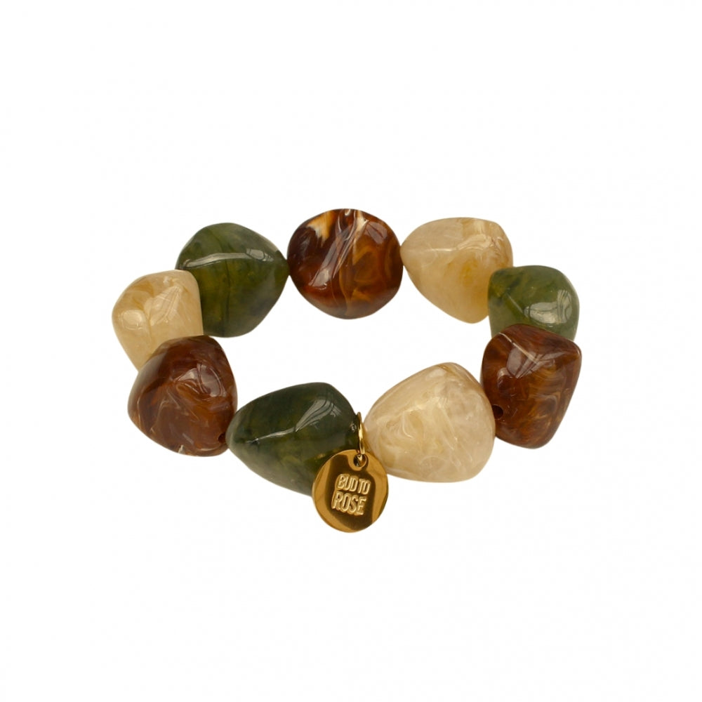 VIBE RESIN BRACELET MIX BROWN