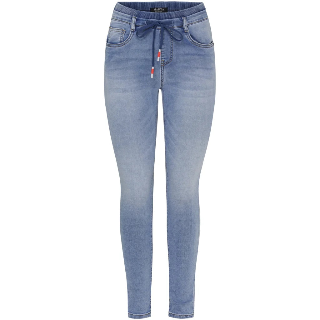 Mirakeljeans med knyt - ljusblå