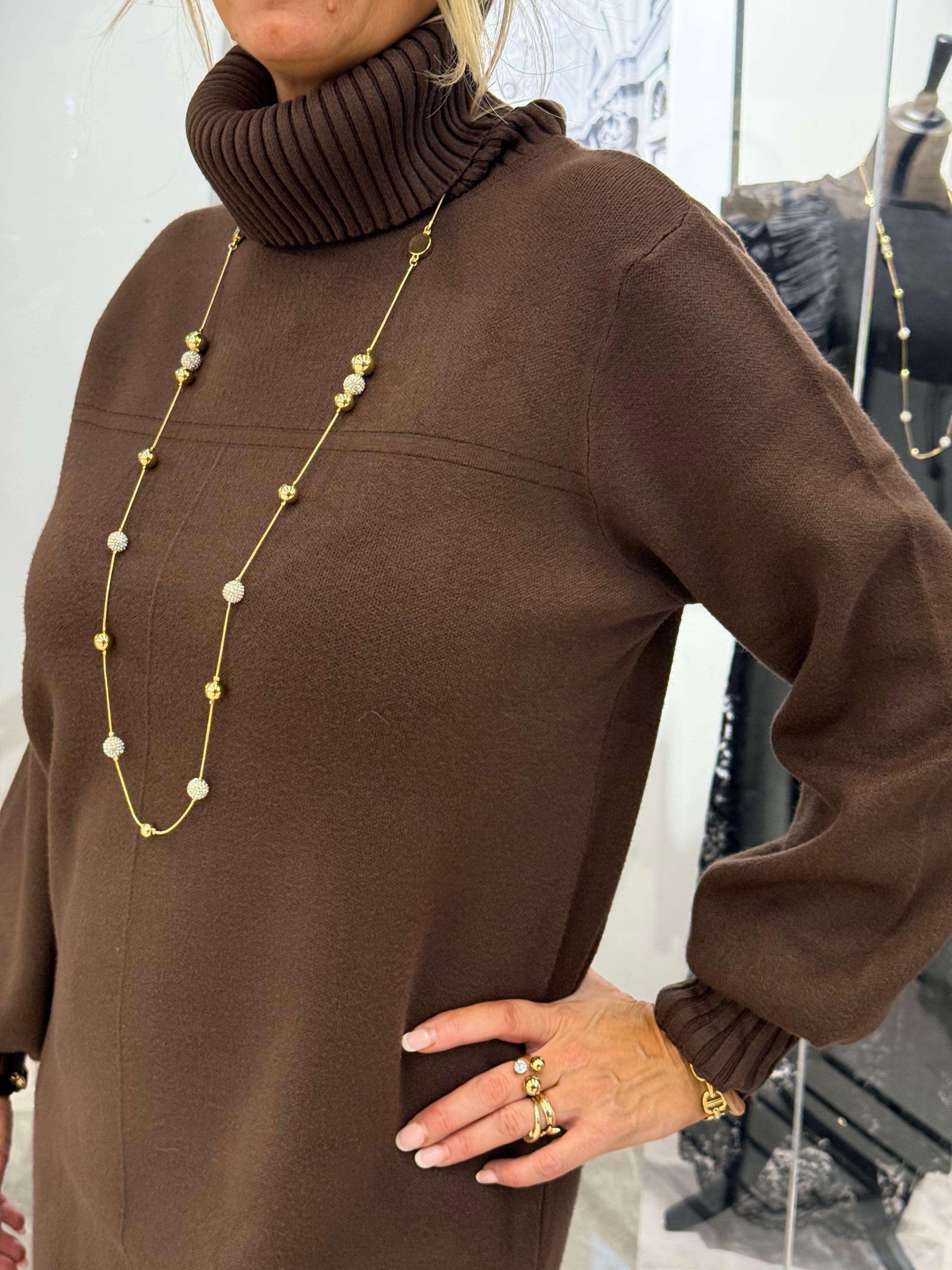 Brown polo dress