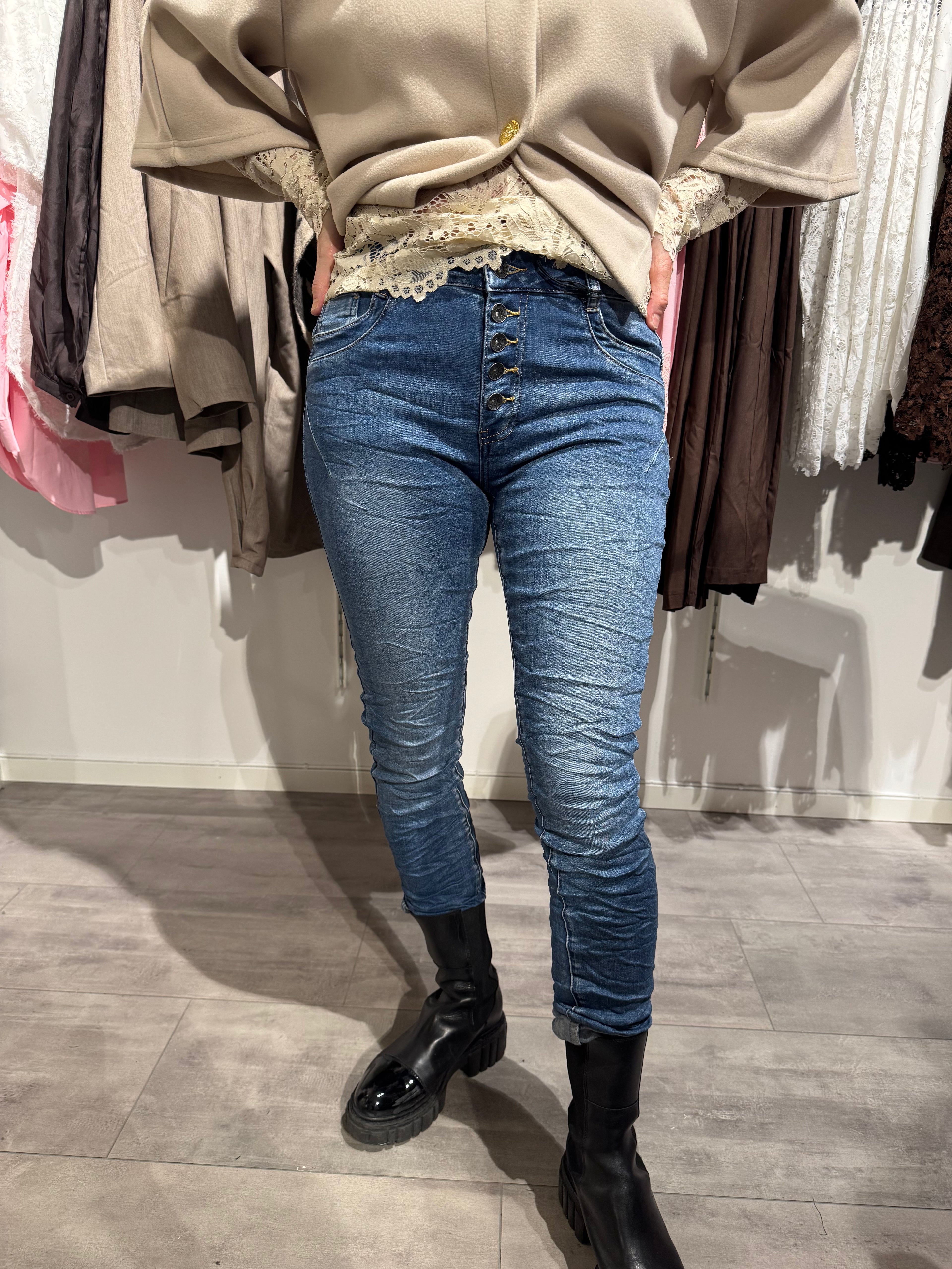 Mirakeljeans - mörkblå