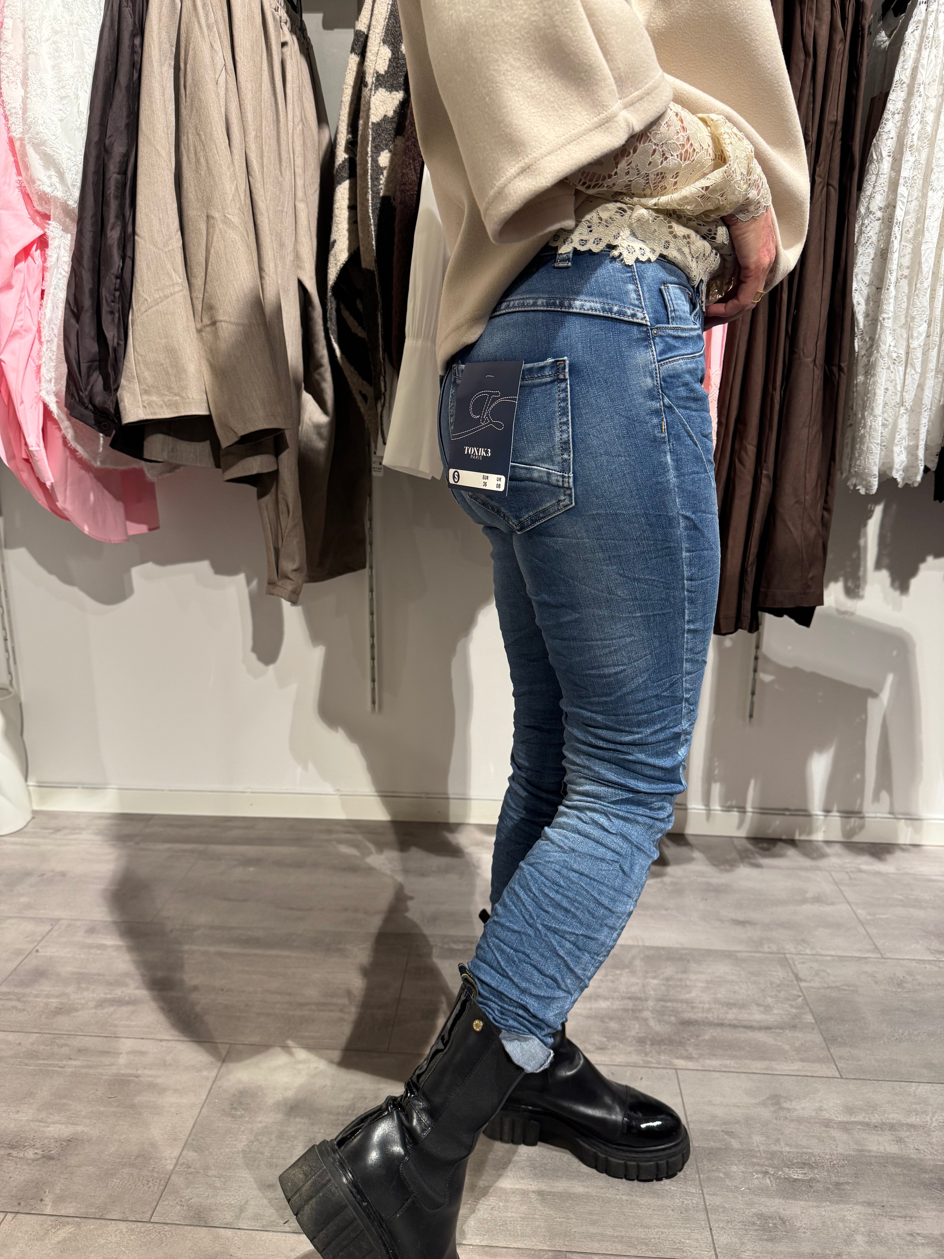 Mirakeljeans - mörkblå