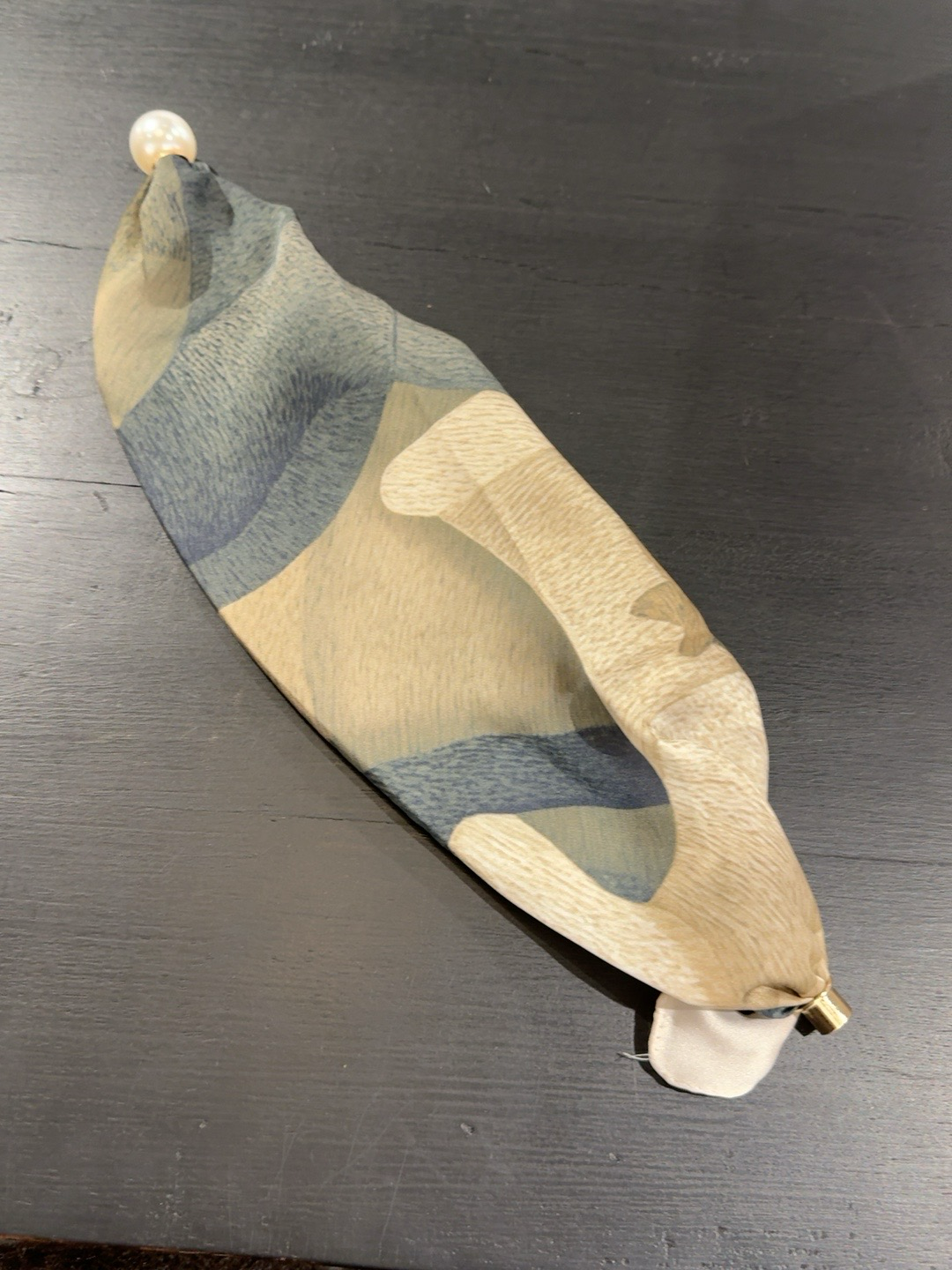Scarf magnetspänne - grön/beige
