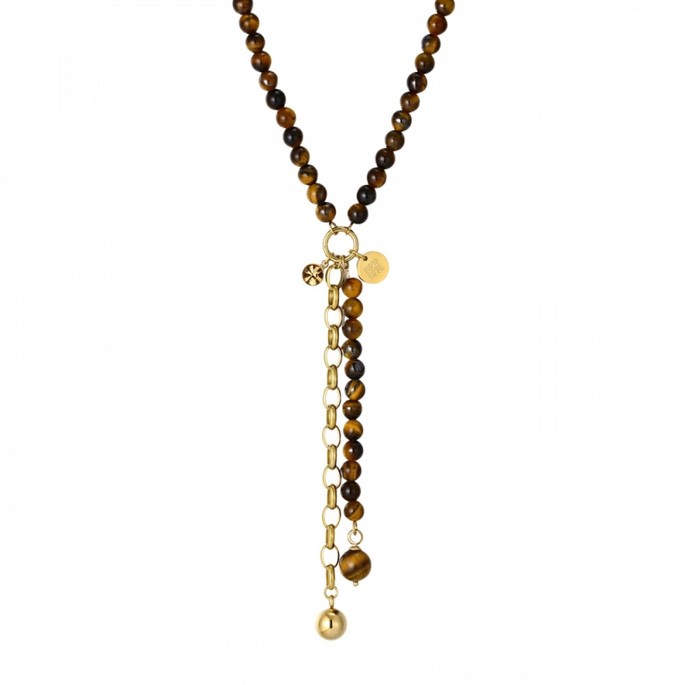 BEVERLY ICON NECKLACE BROWN/GOLD