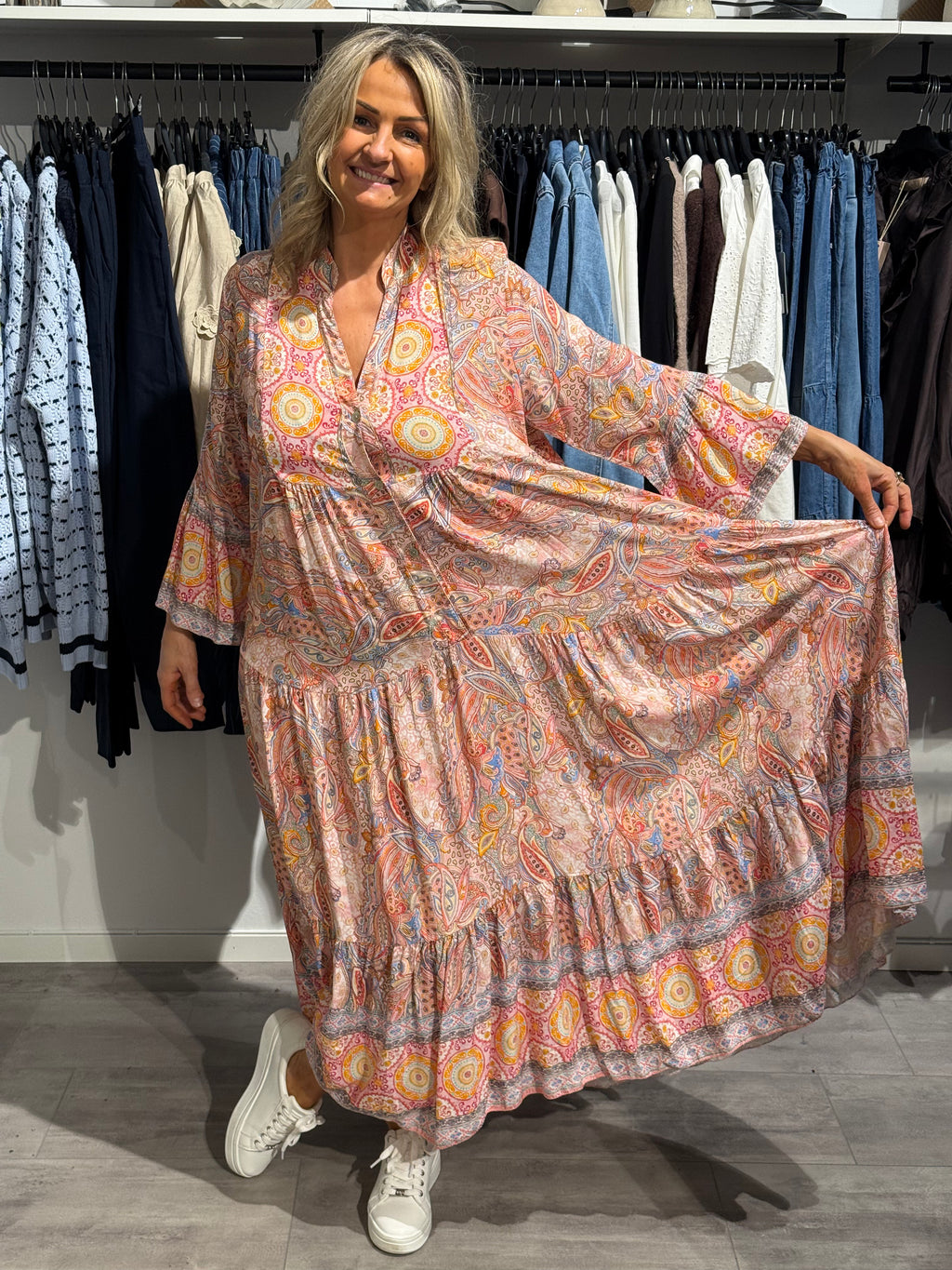 Luna dress - multi korall