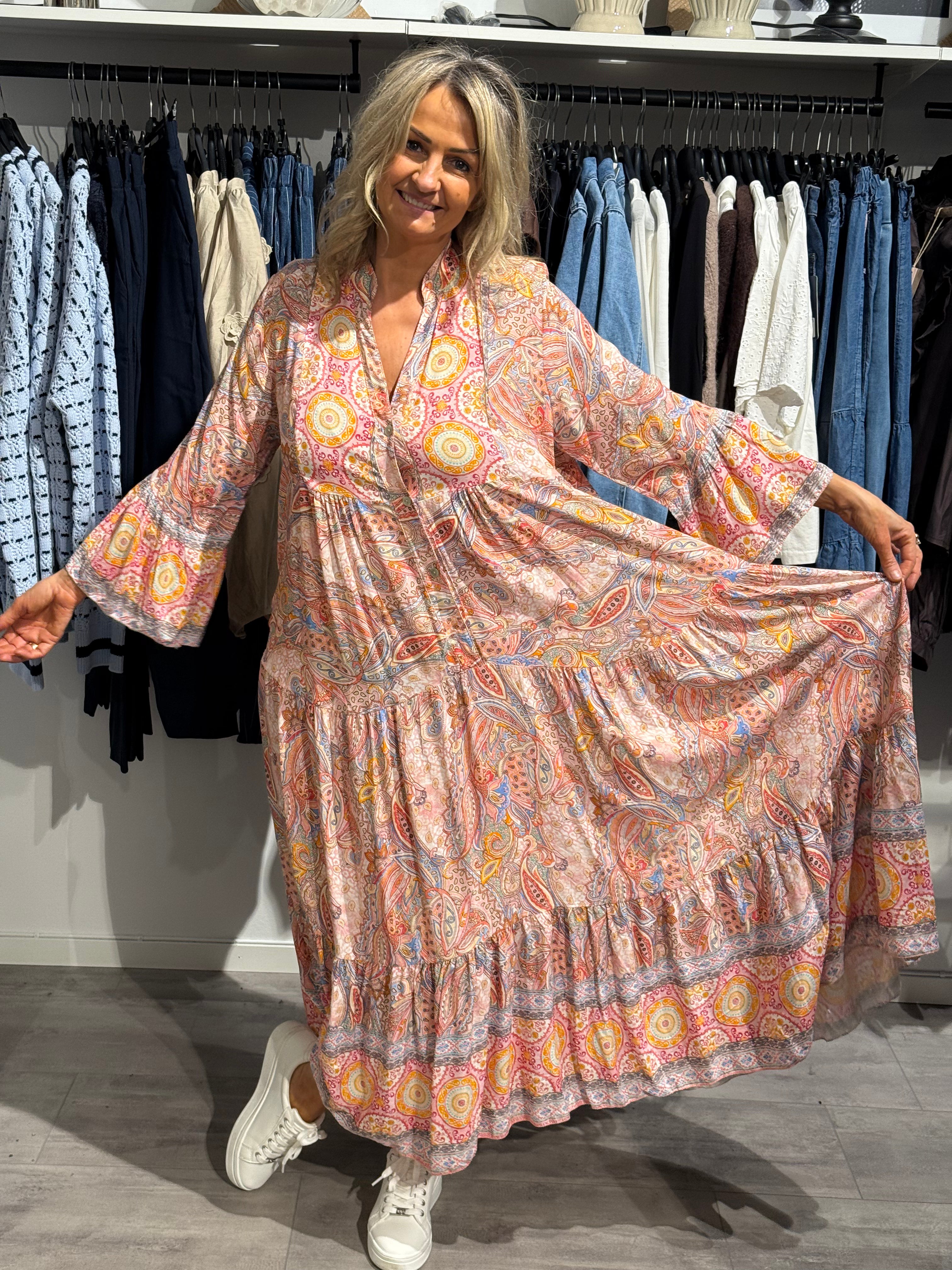 Luna dress - multi korall