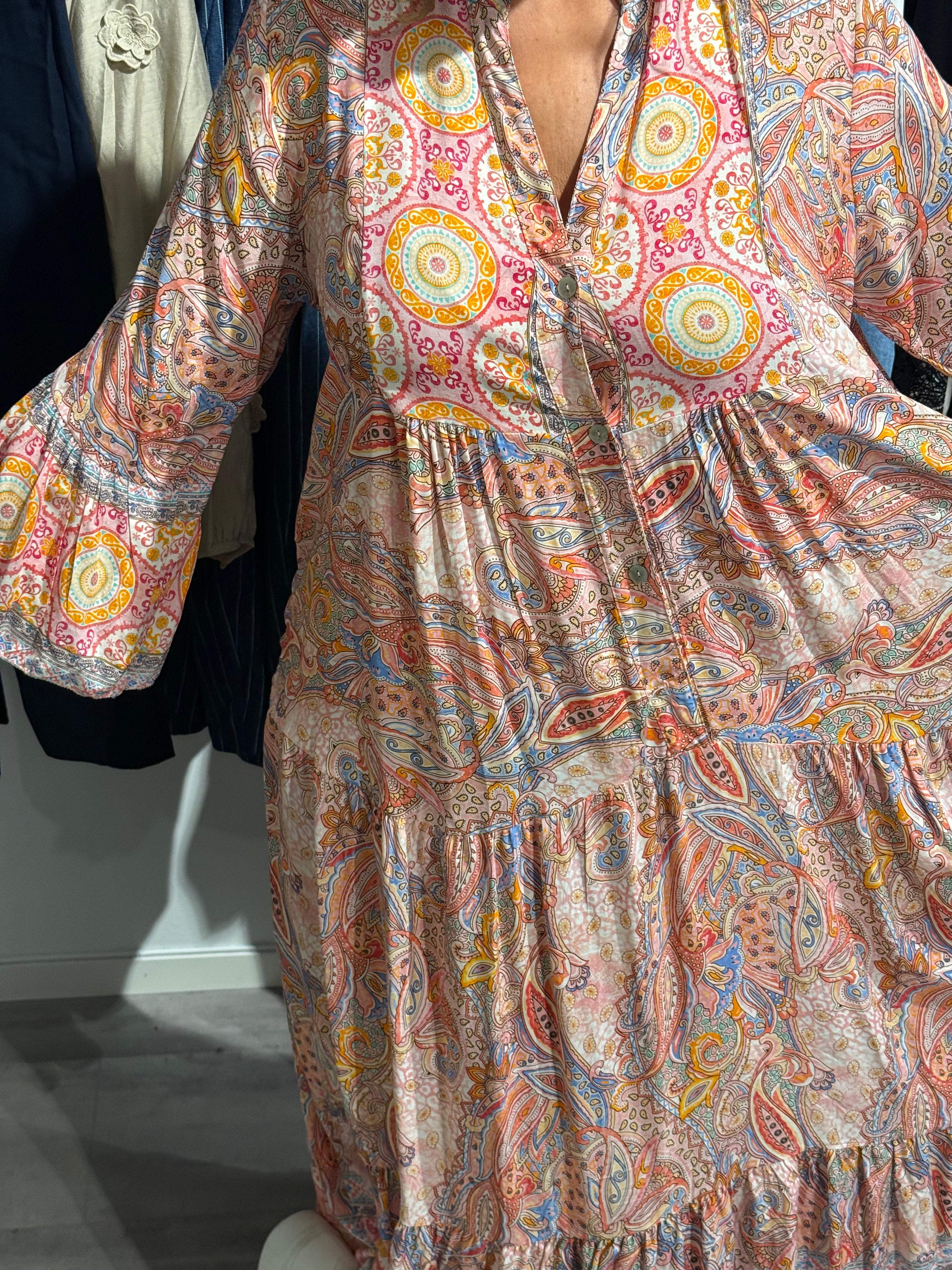 Luna dress - multi korall