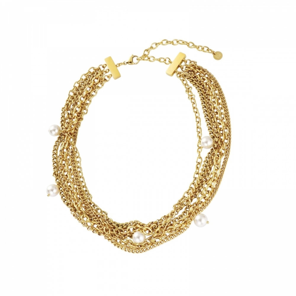 PARIS PEARL NECKLACE GOLD