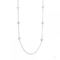 CLOVER PLAIN LONG NECKLACE SILVER