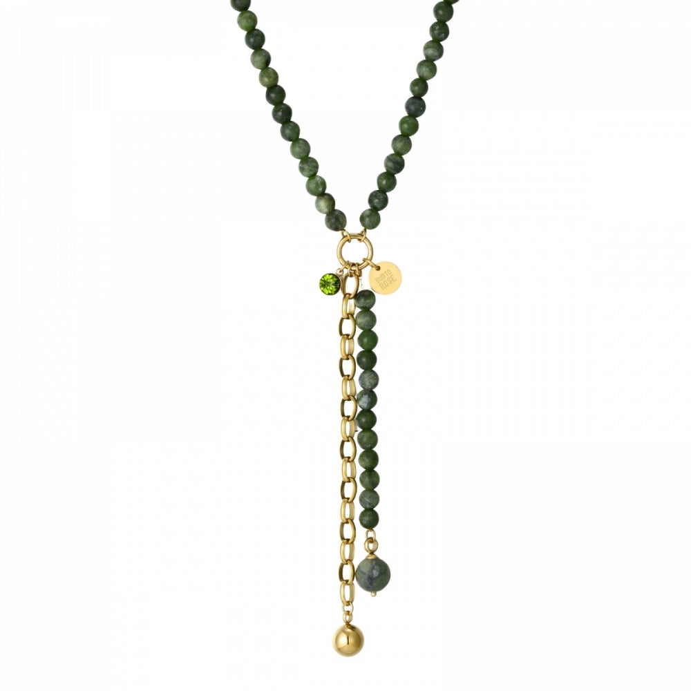 BEVERLY ICON NECKLACE GREEN/GOLD