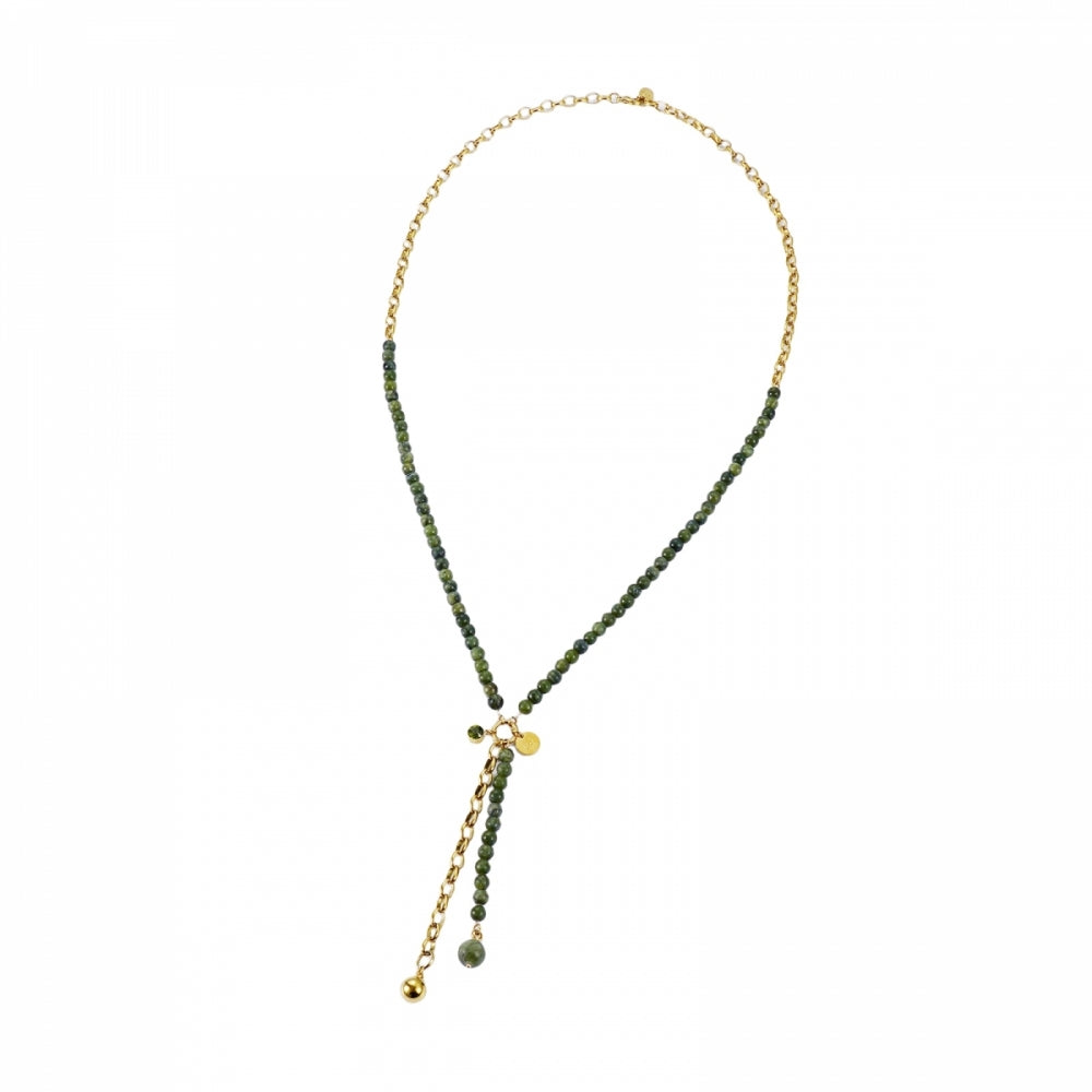 BEVERLY ICON NECKLACE GREEN/GOLD