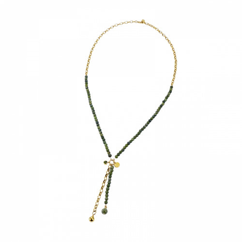 BEVERLY ICON NECKLACE GREEN/GOLD