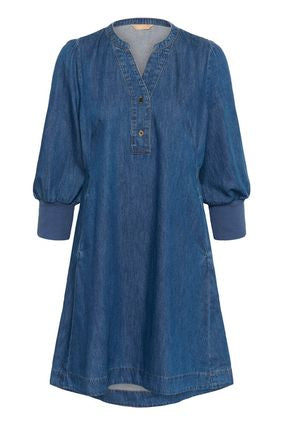 CUarpa Short Dress - Dark Blue Wash - Blue