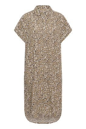 CUelina Kaftan Dress - Light Leopard - Nature