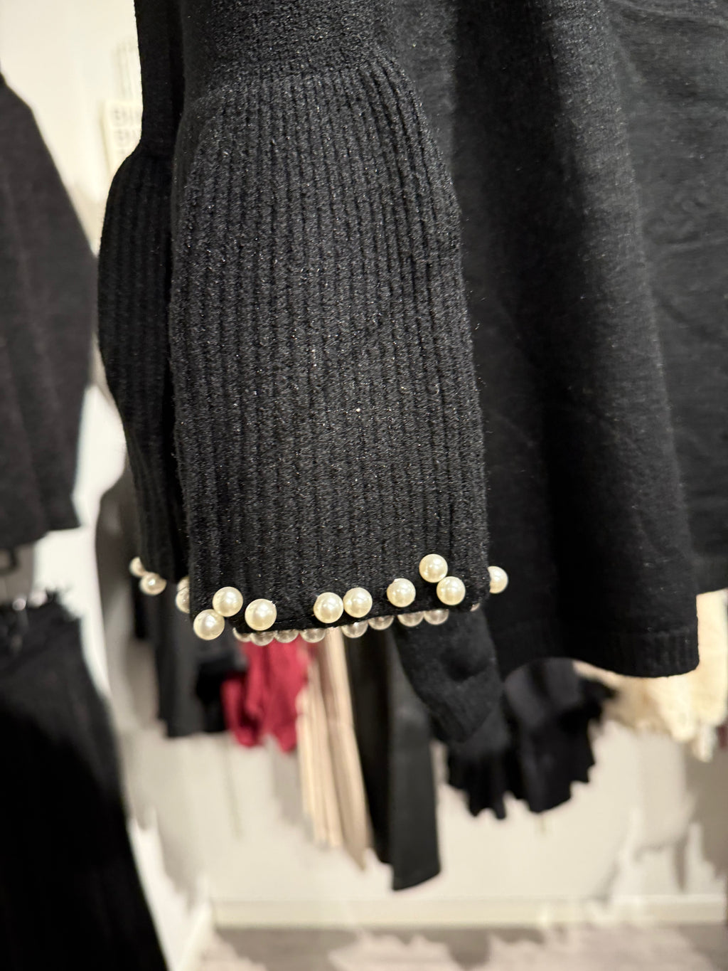 Black beaded sweater