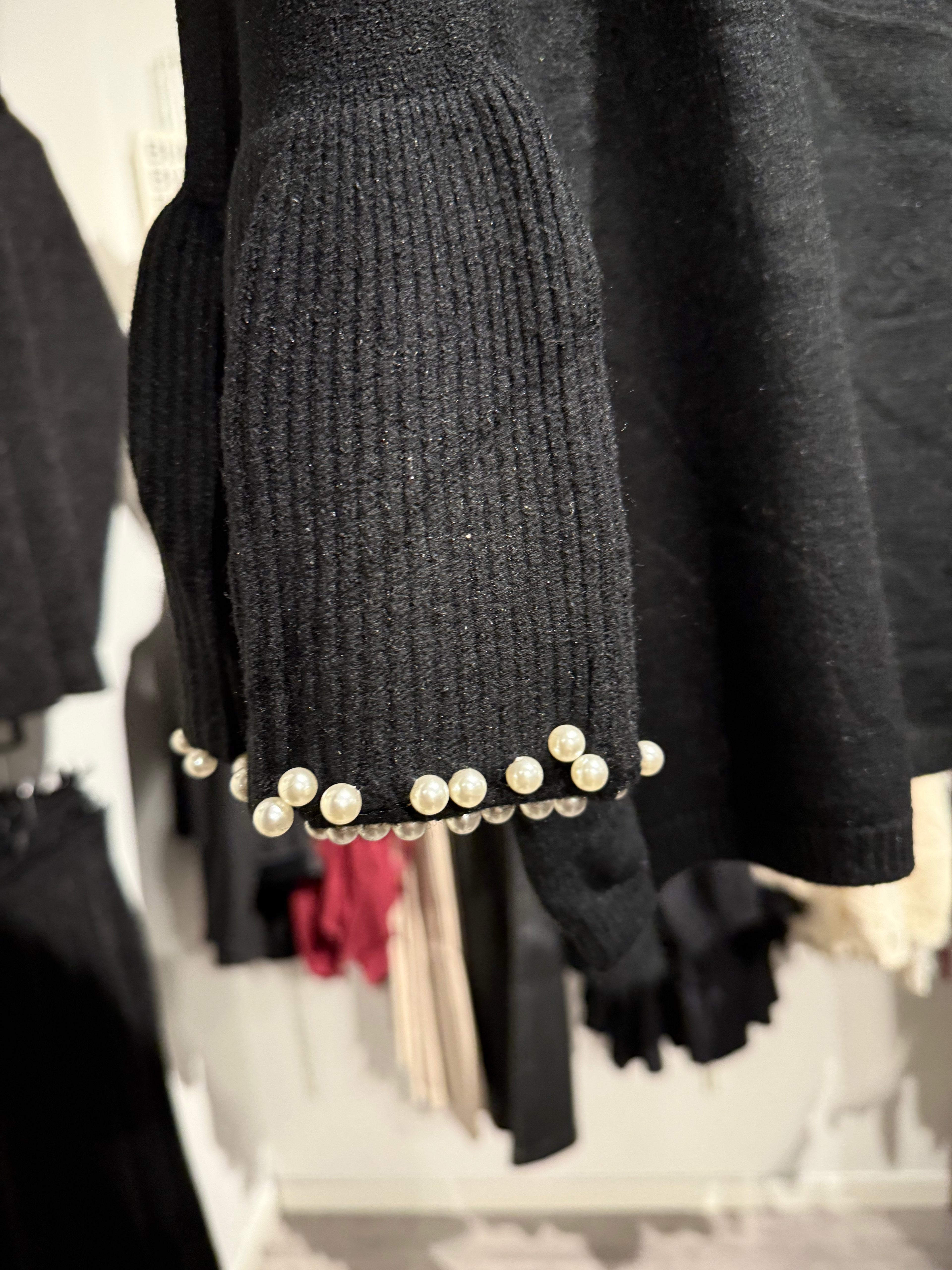 Black beaded sweater