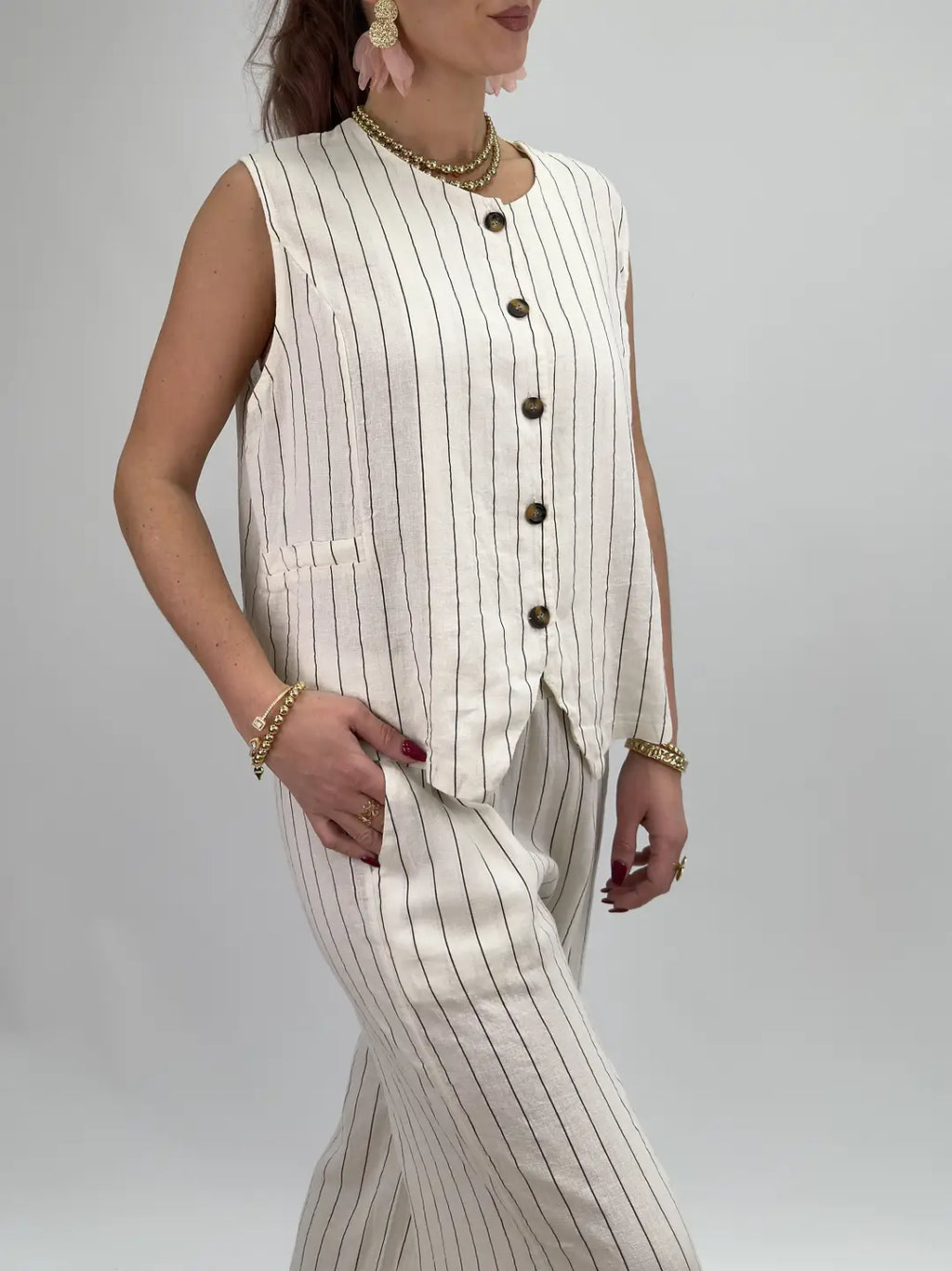 RANDIG VÄST - LINNEMIX