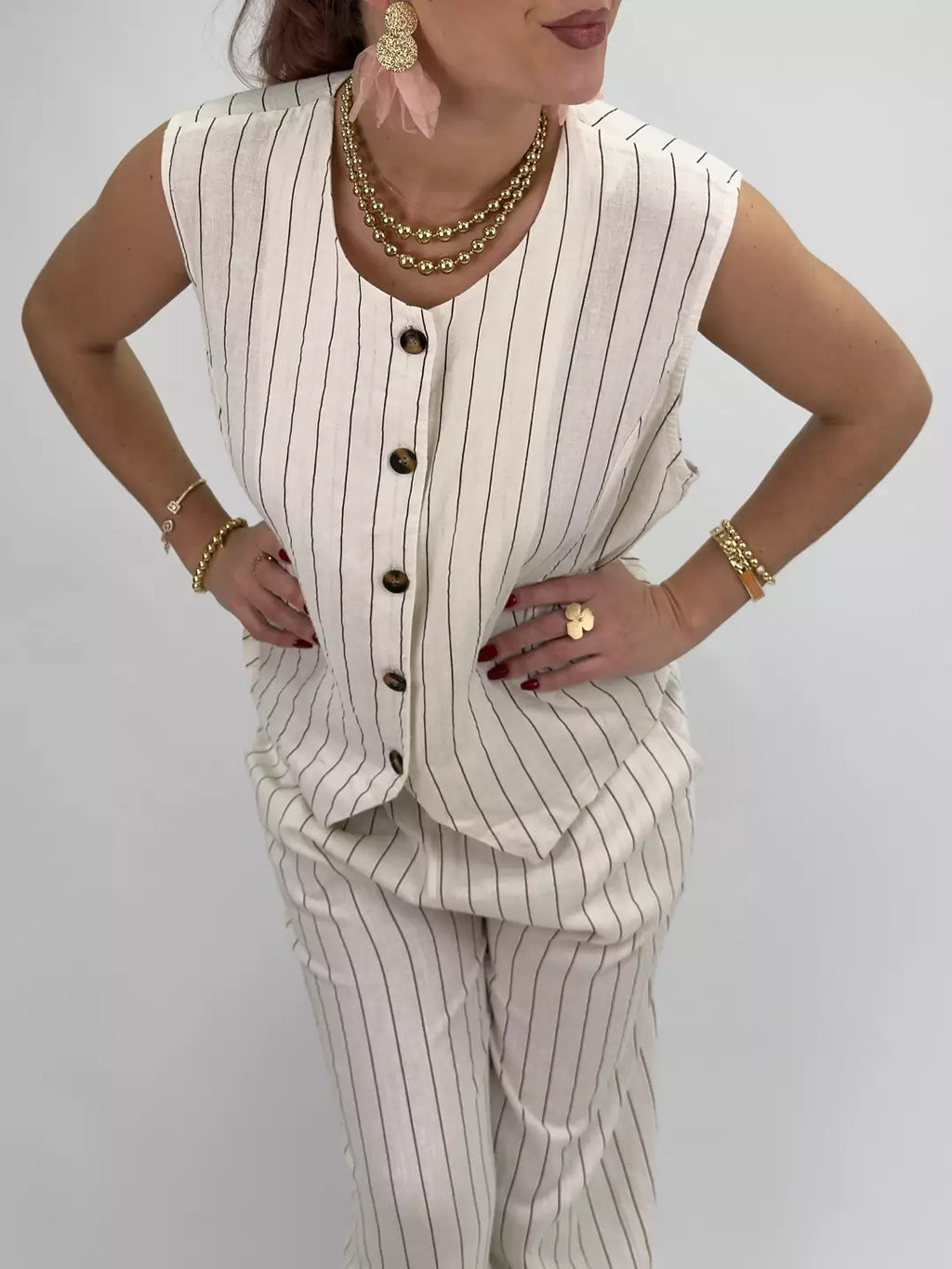 RANDIG VÄST - LINNEMIX