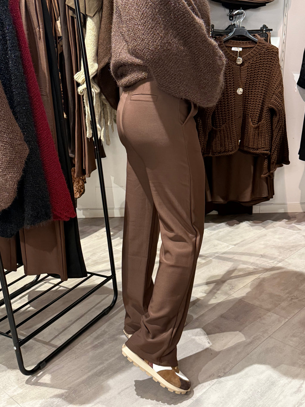 Soft suit pants brown