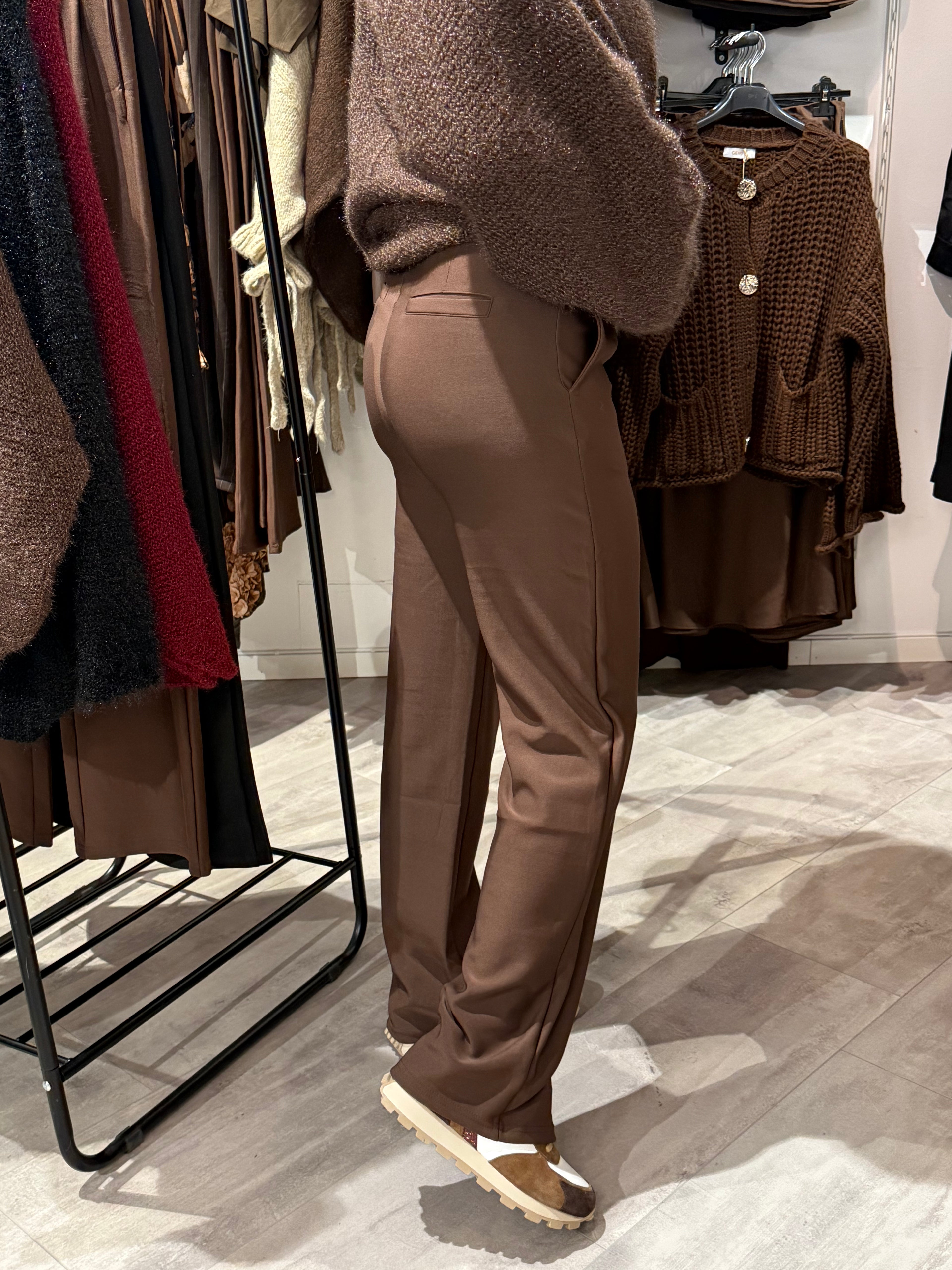 Soft suit pants brown