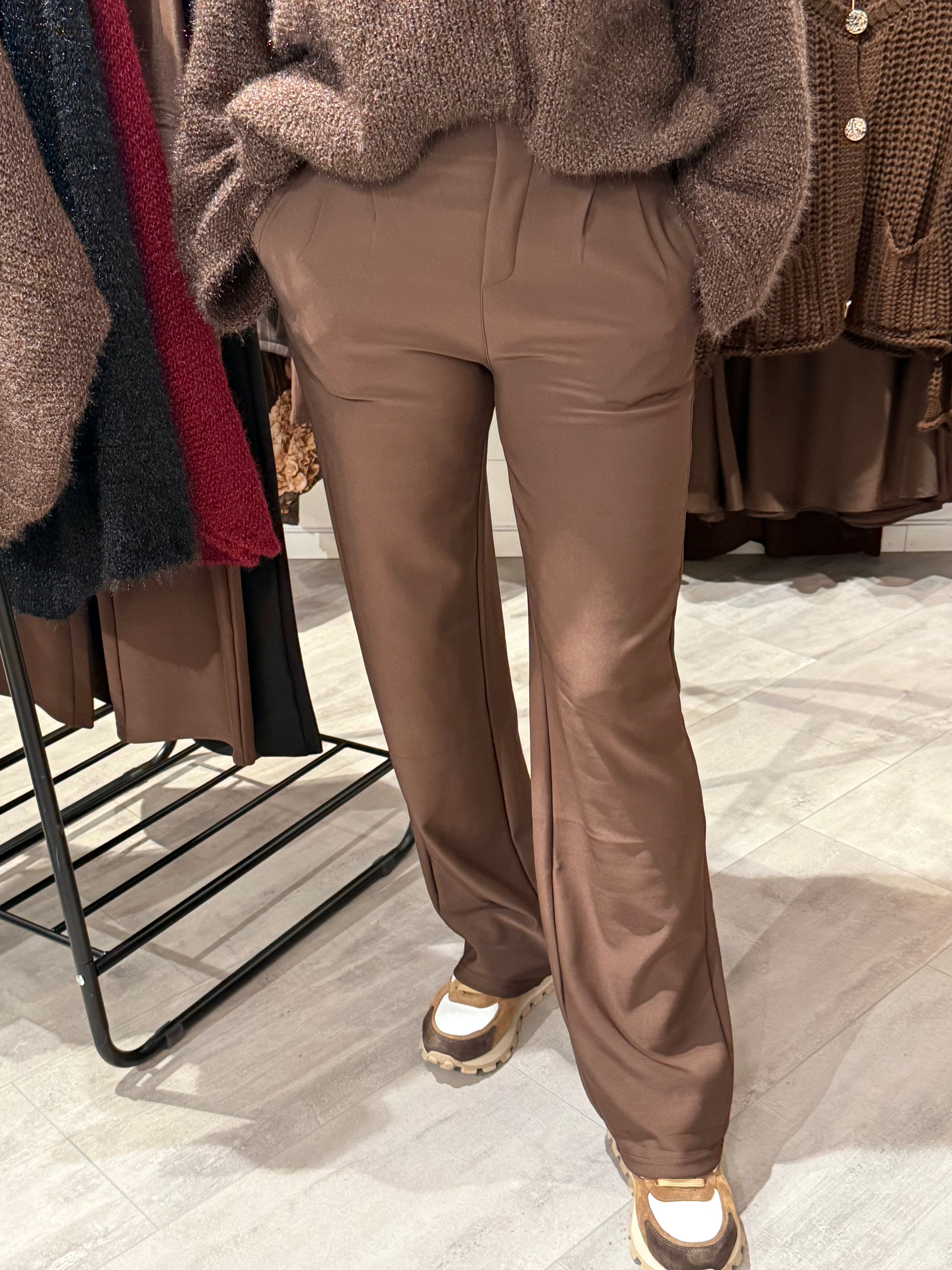 Soft suit pants brown