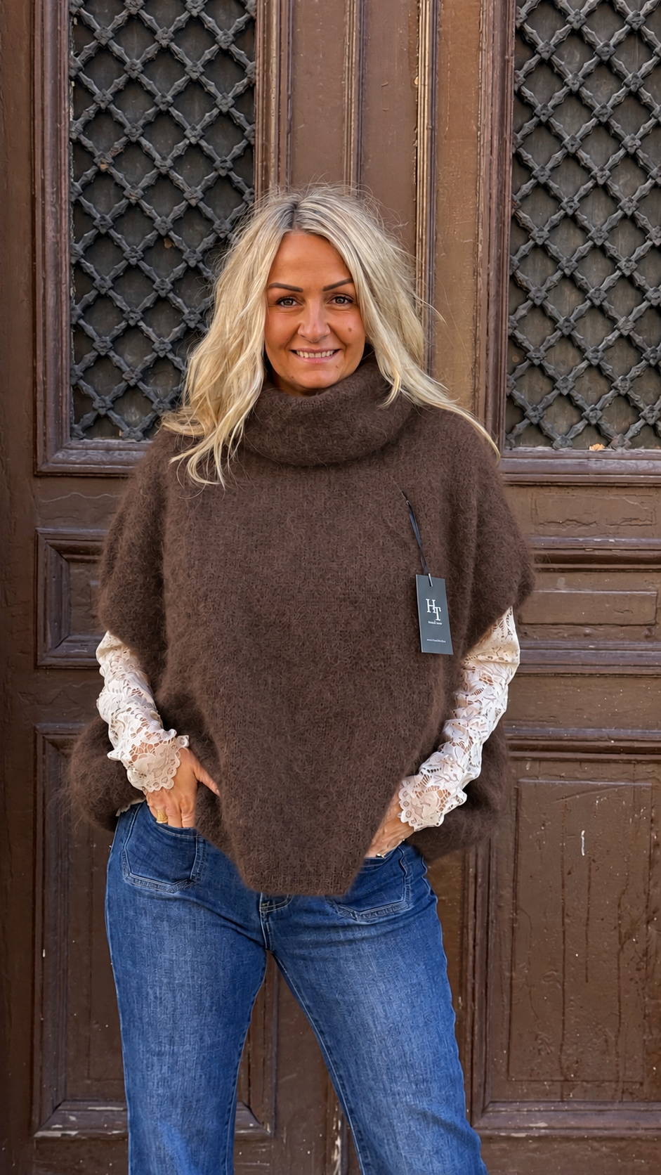 MOHAIR POLO - CHOCOLATE BROWN