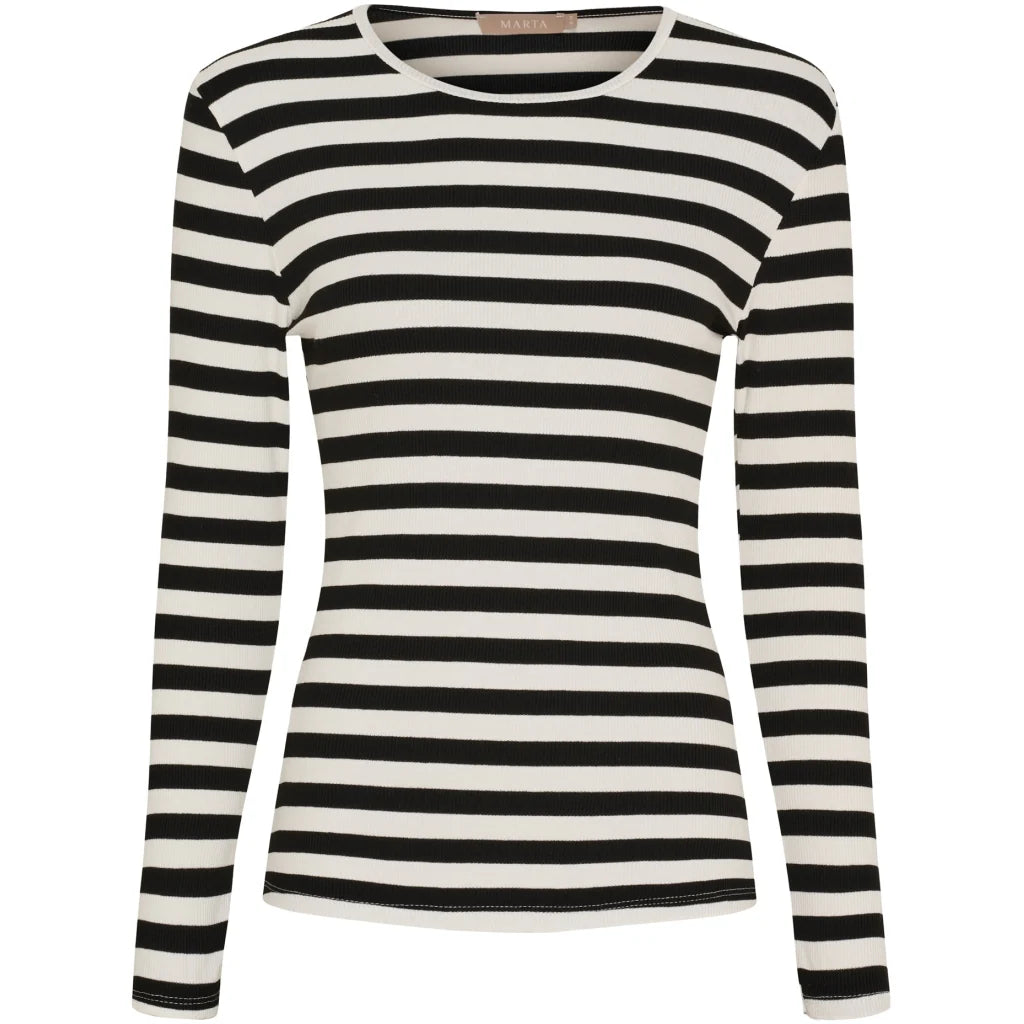 MDCBEGONIA- långärmad tröja svart/vit