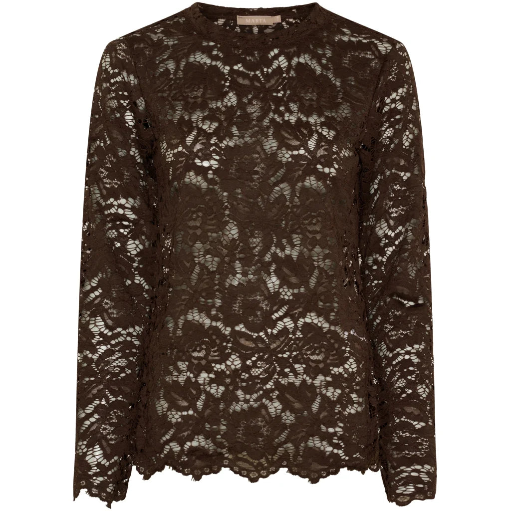 MDCMILLEY- spets topp brun