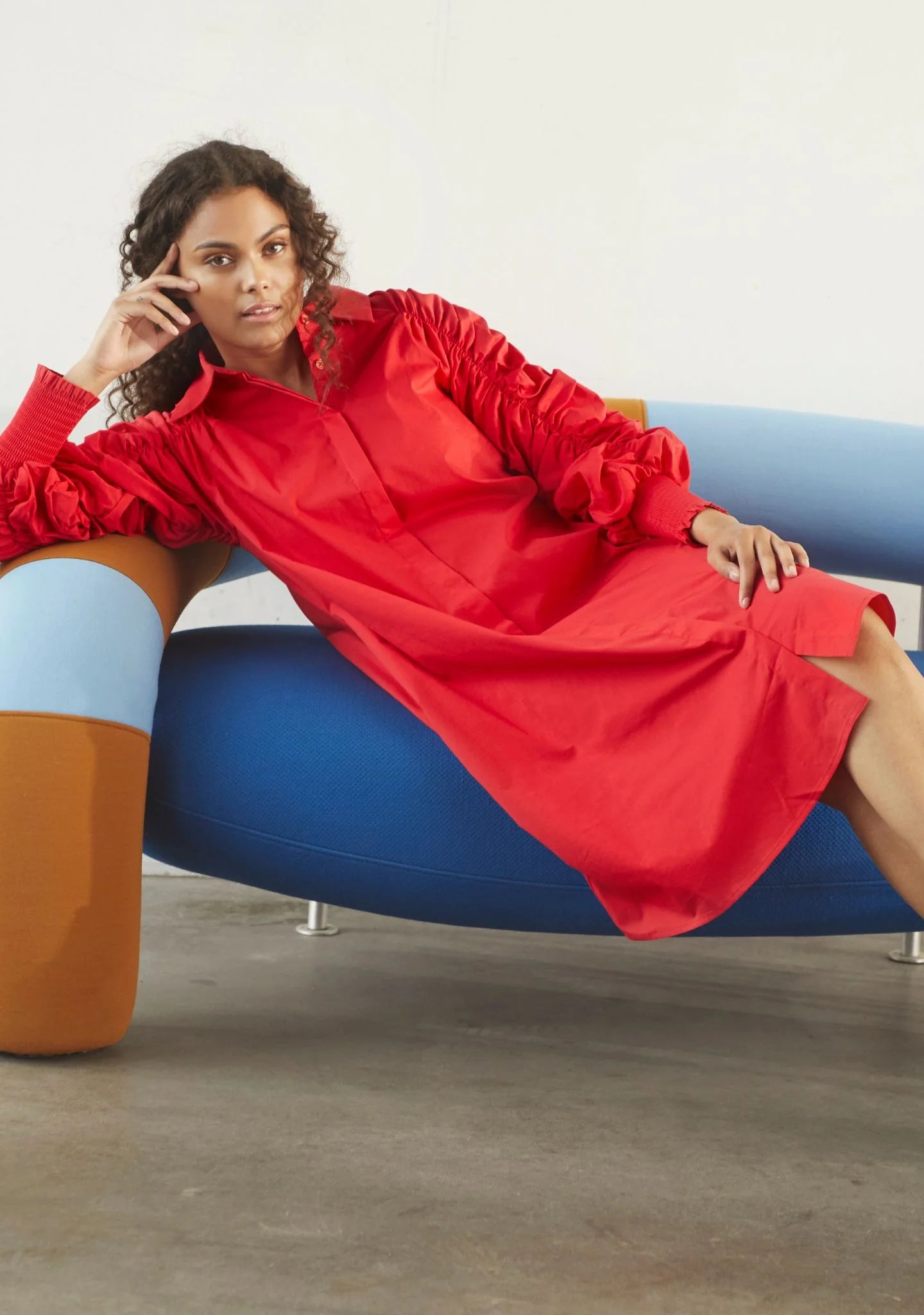 Sigga Deco Dress - Fresh Red