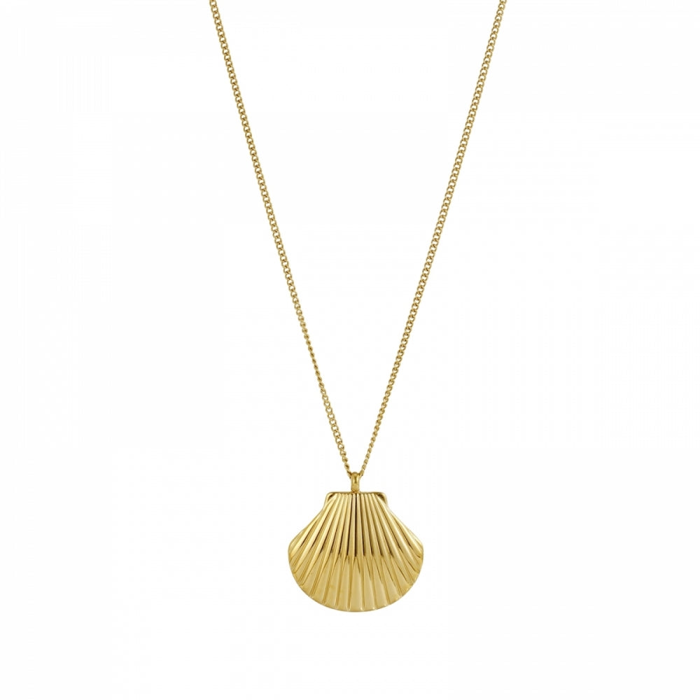 MARBELLA SHELL LONG NECKLACE GOLD