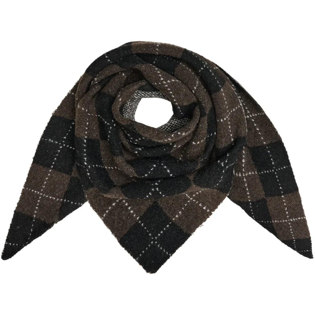 MDCGRETZEL SCARF - BLACK/COFFEE