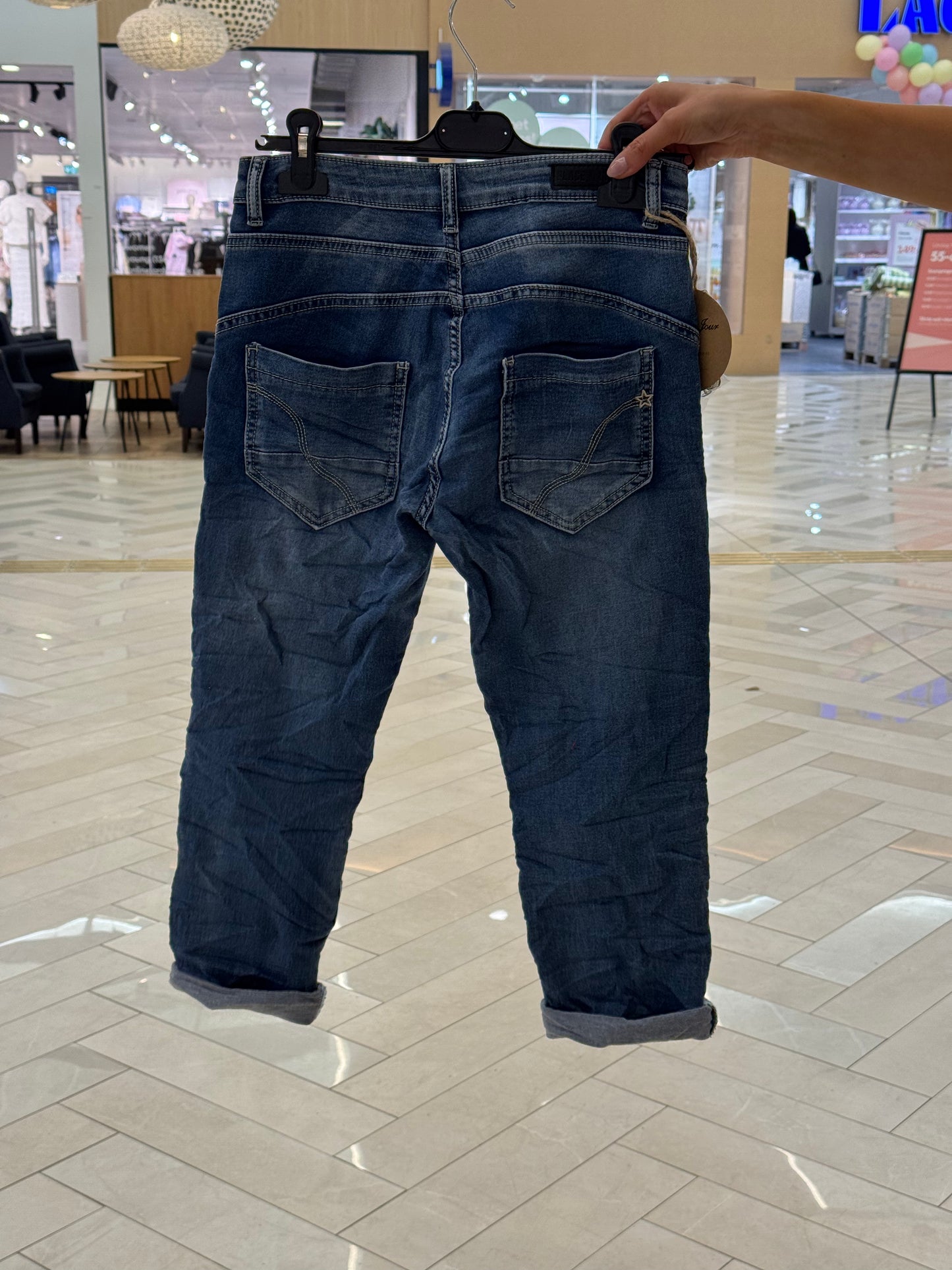 Mirakeljeans capri blå tvätt