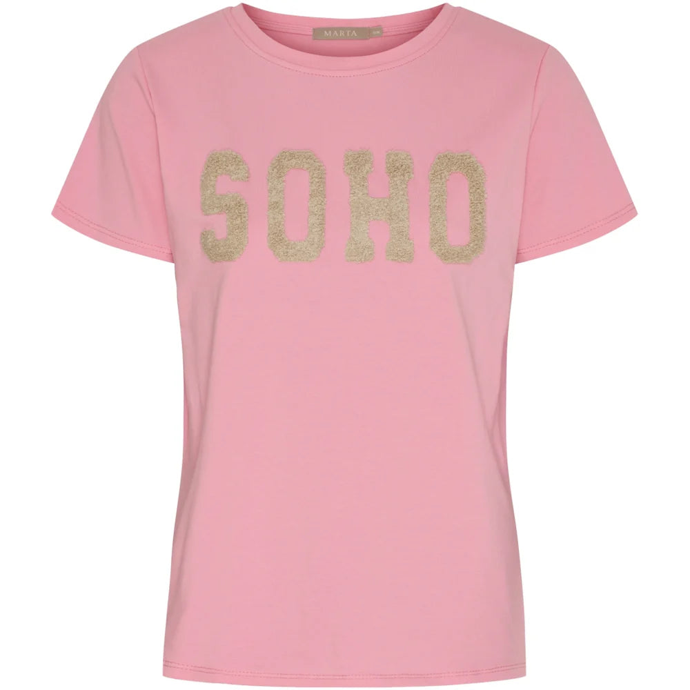 Soho t-shirt - rosa/beige