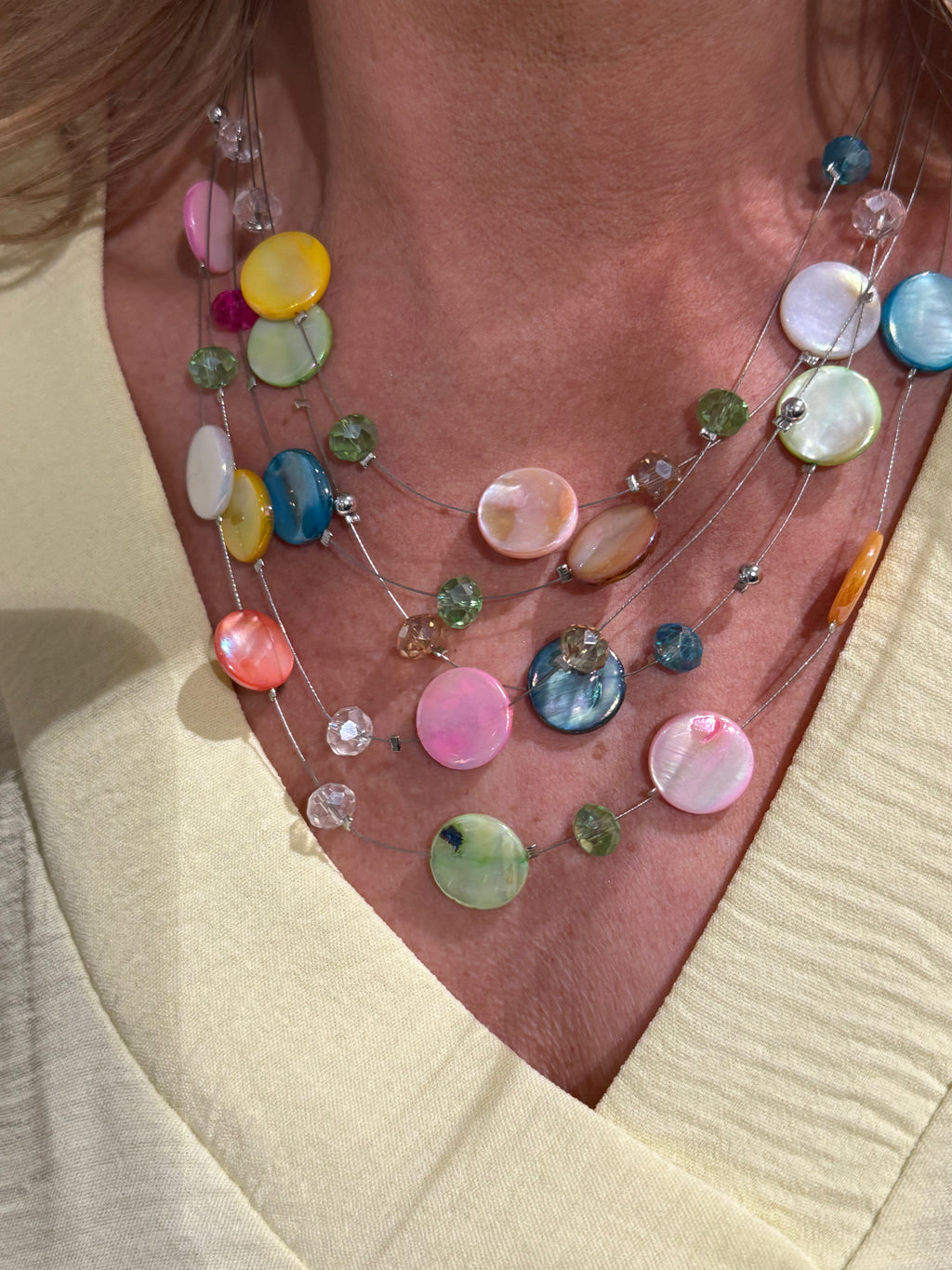 Halsband stenar- färgglad