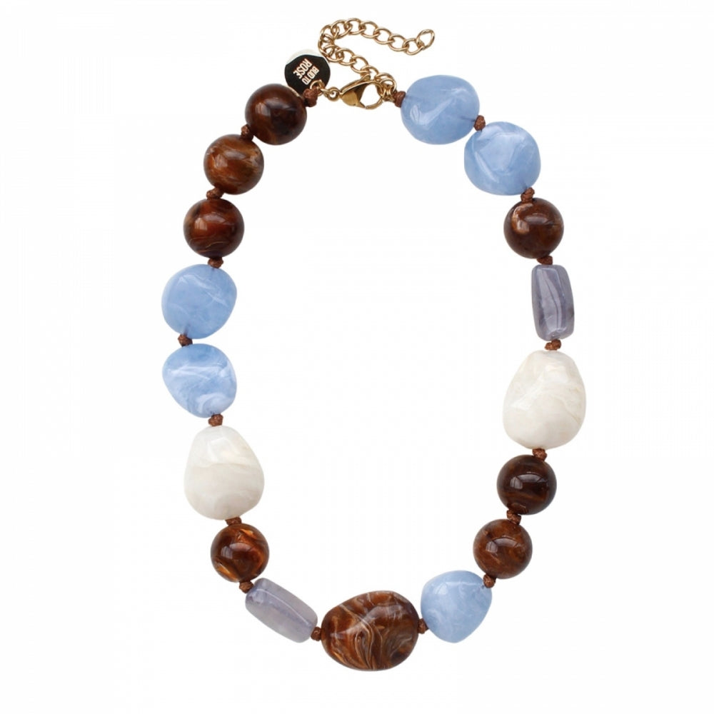 MOLTO RESIN NECKLACE BLUE