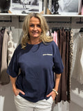 RIVE GAUCHE-T-shirt marin blå