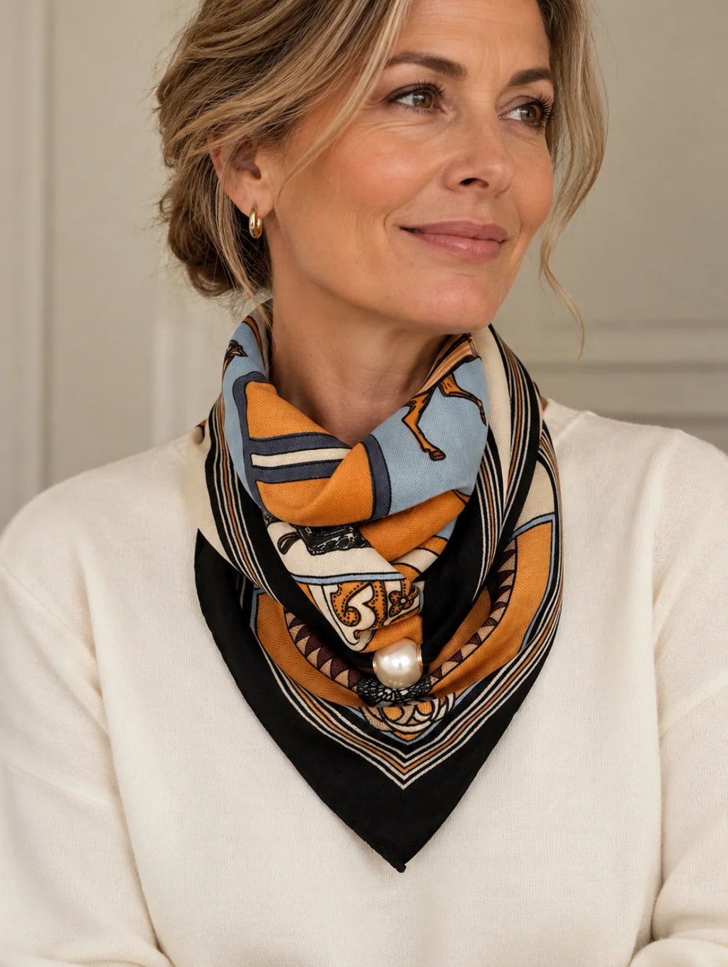 MAGNETIC SCARF LARGE – HORSE PRINT