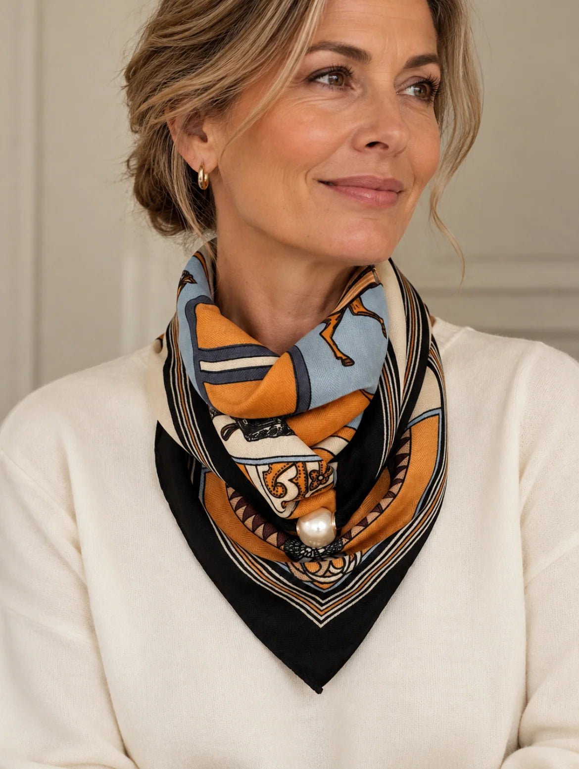 MAGNETIC SCARF LARGE – HORSE PRINT