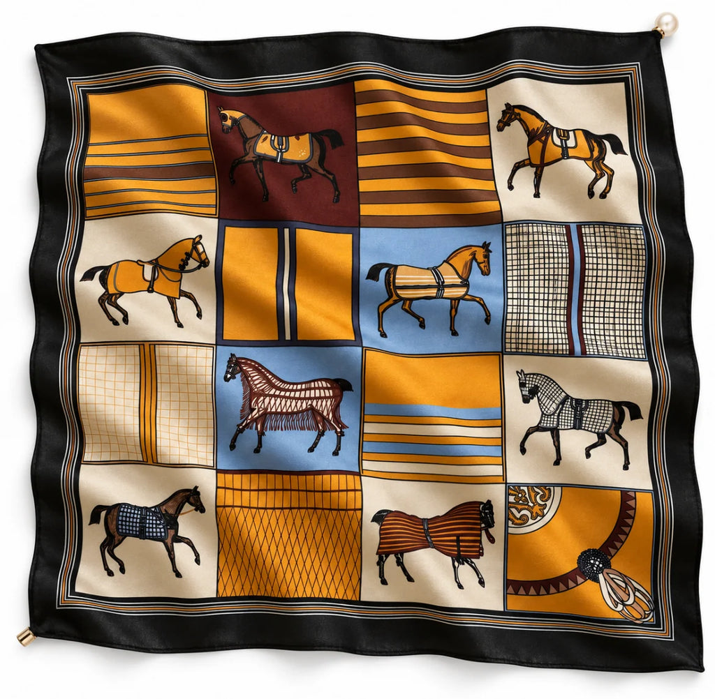 MAGNETIC SCARF LARGE – HORSE PRINT