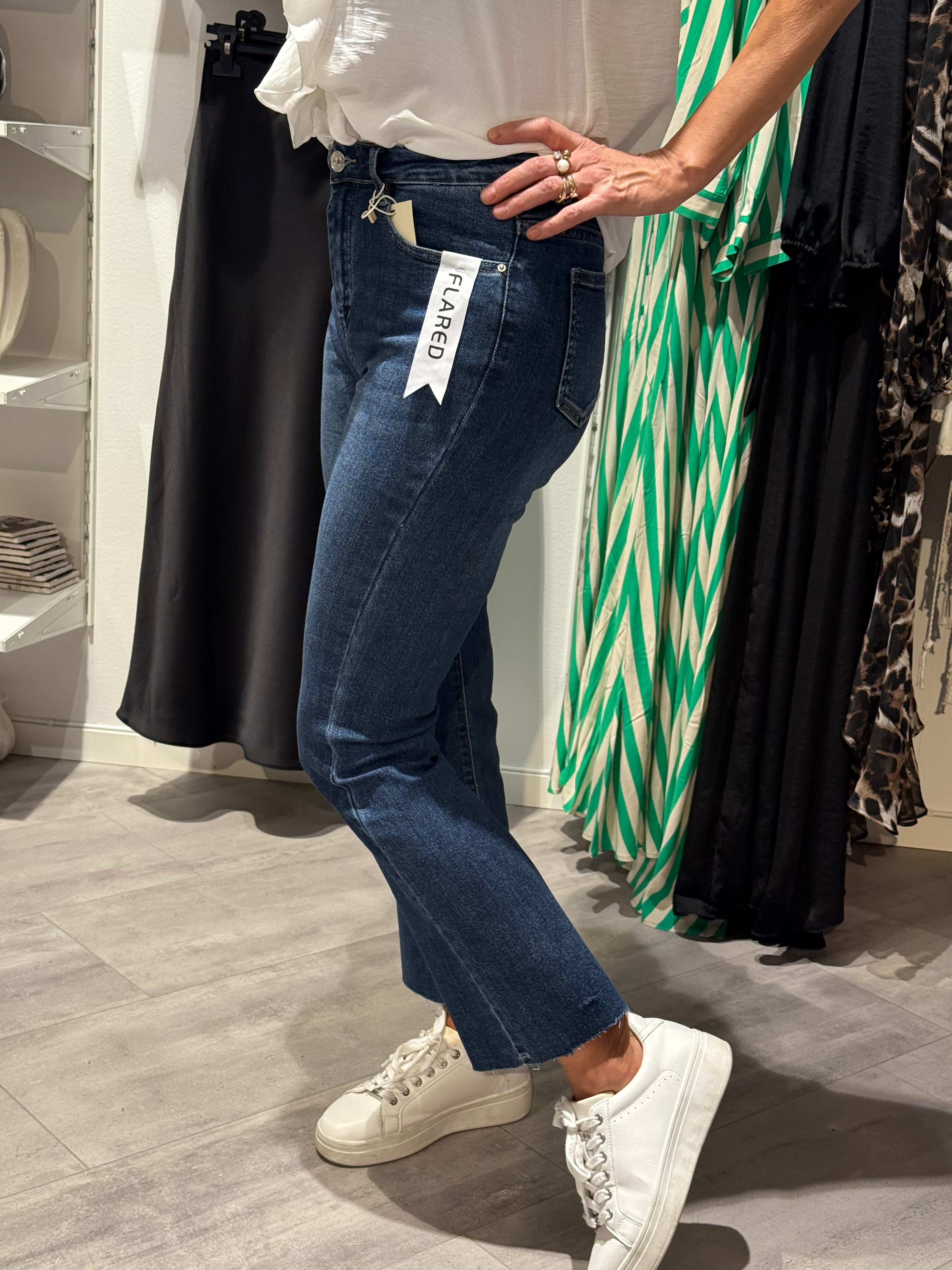 Flared jeans mörkblå