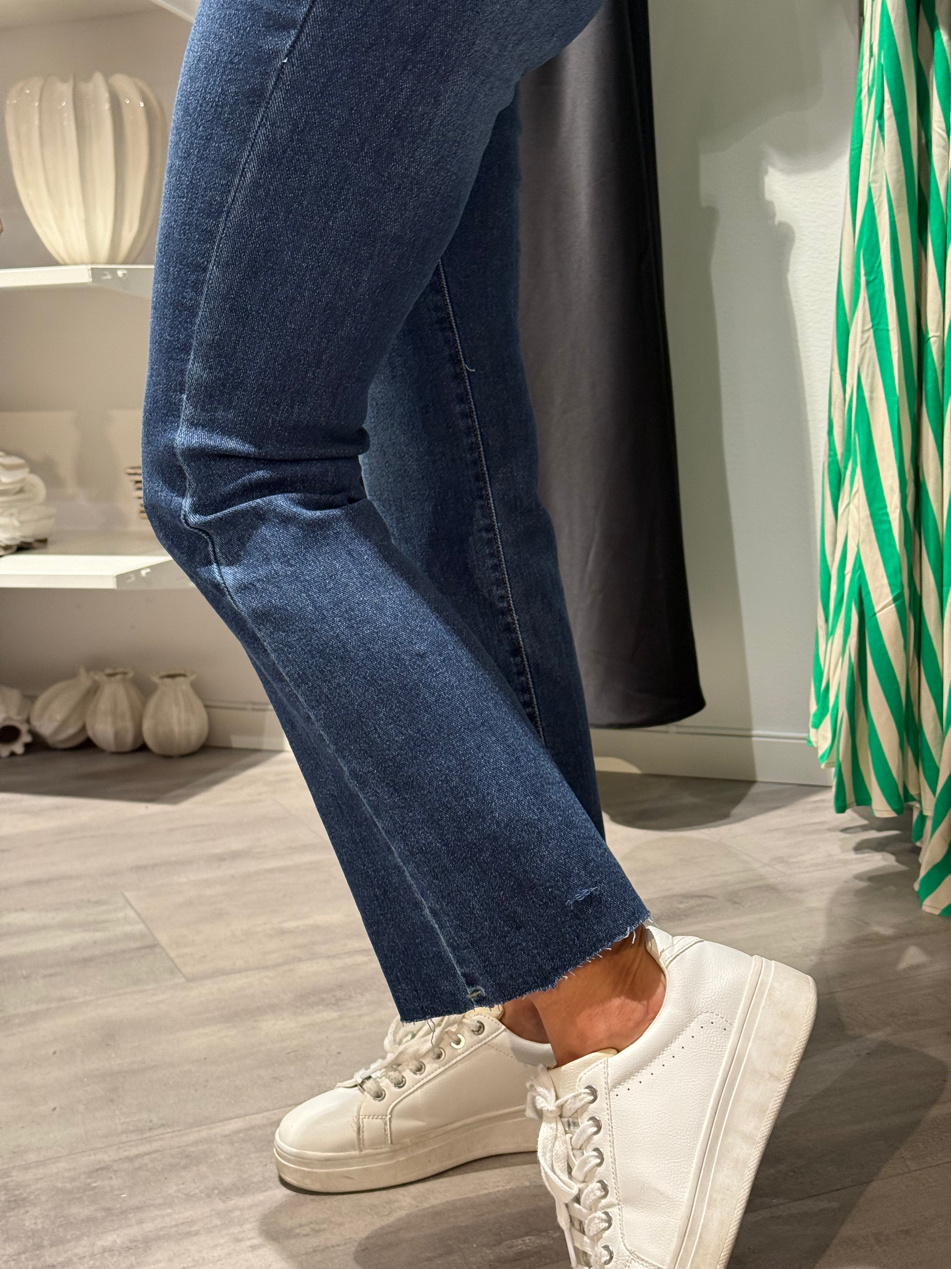Flared jeans mörkblå