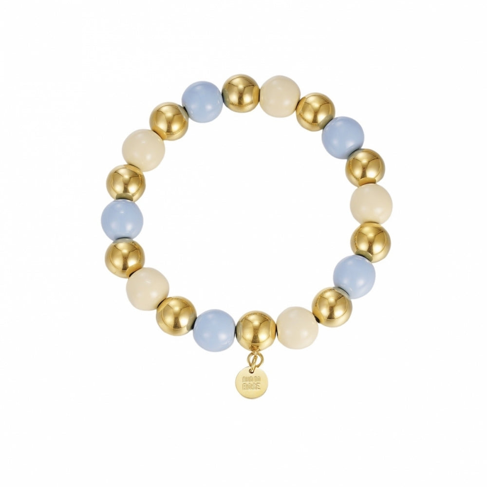 BREA ENAMEL 10MM BRACELET LT.BLUE/GOLD