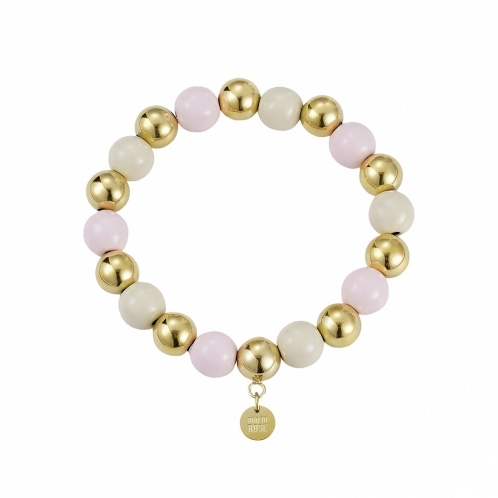 BREA ENAMEL 10MM BRACELET PINK/GOLD