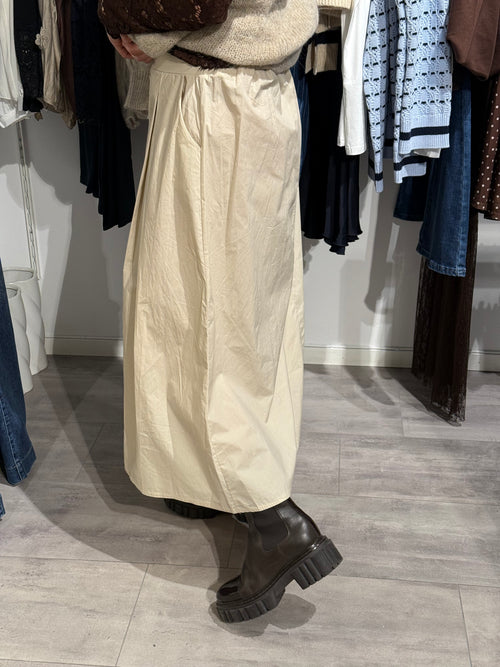 Ballongkjol med fickor beige