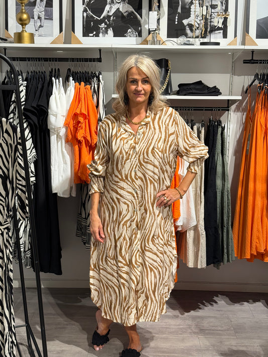 Zebra tunika beige/brun