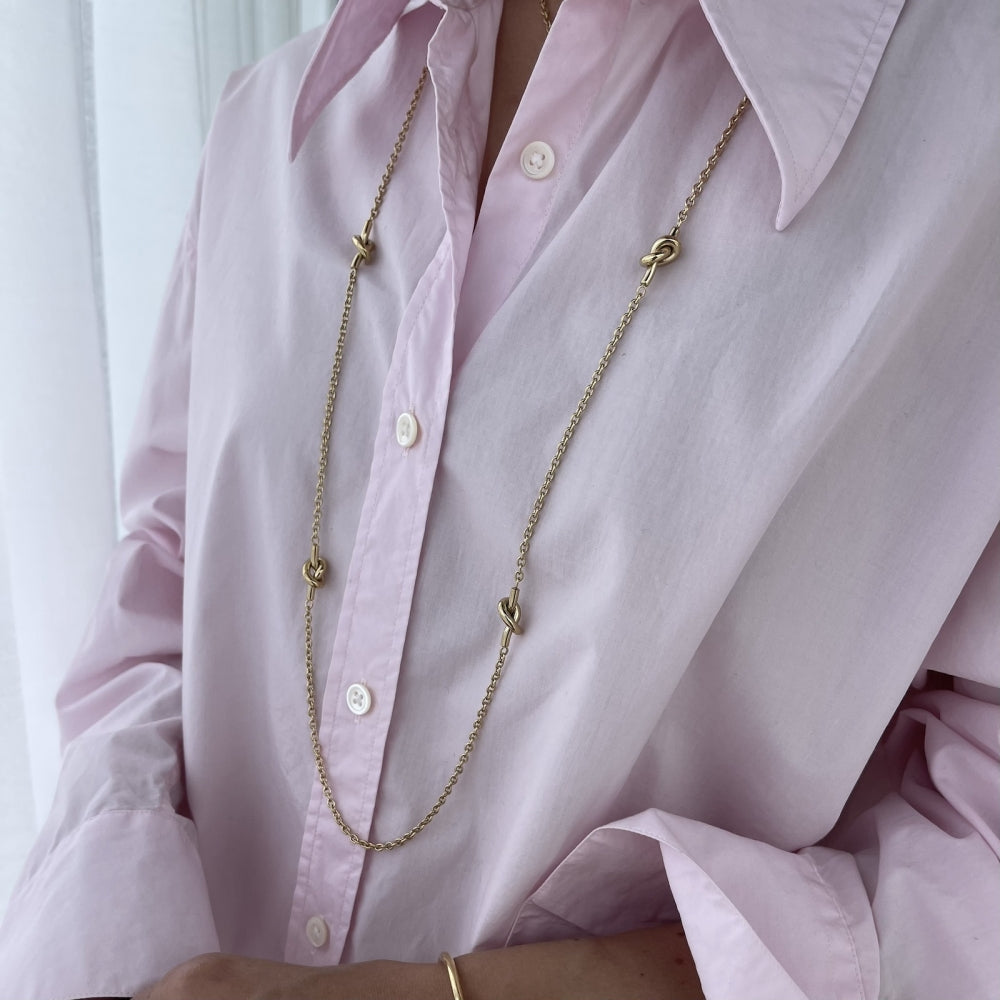 KNOT LONG NECKLACE GOLD