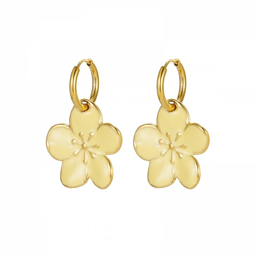 CALISTA ENAMEL EARRING YELLOW/GOLD