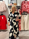 SAVANNA KLÄNNING- flower white/black