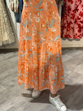 Smock kjol- Camilla orange