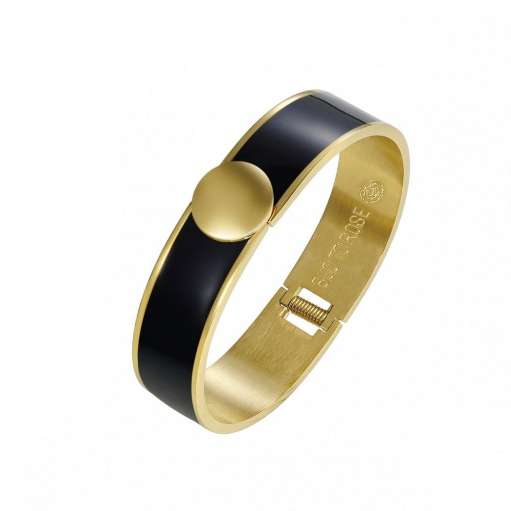 CAPRI BRACELET LARGE - BLACK/GOLD
