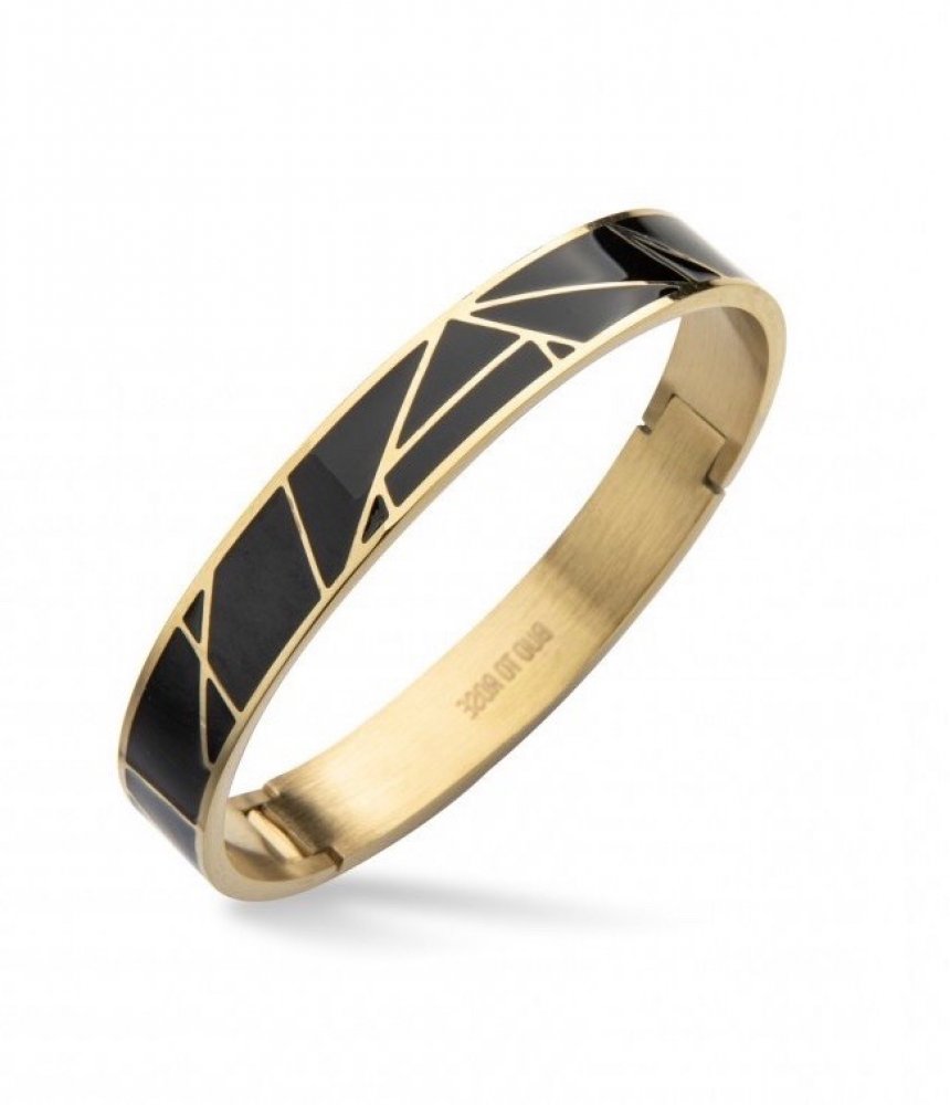ROSE BRACELET - BLACK/GOLD